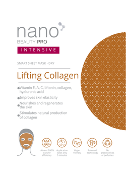 Nano Beauty Pro: Nanofiber and Collagen Face Mask with Intensive Lifting Effect