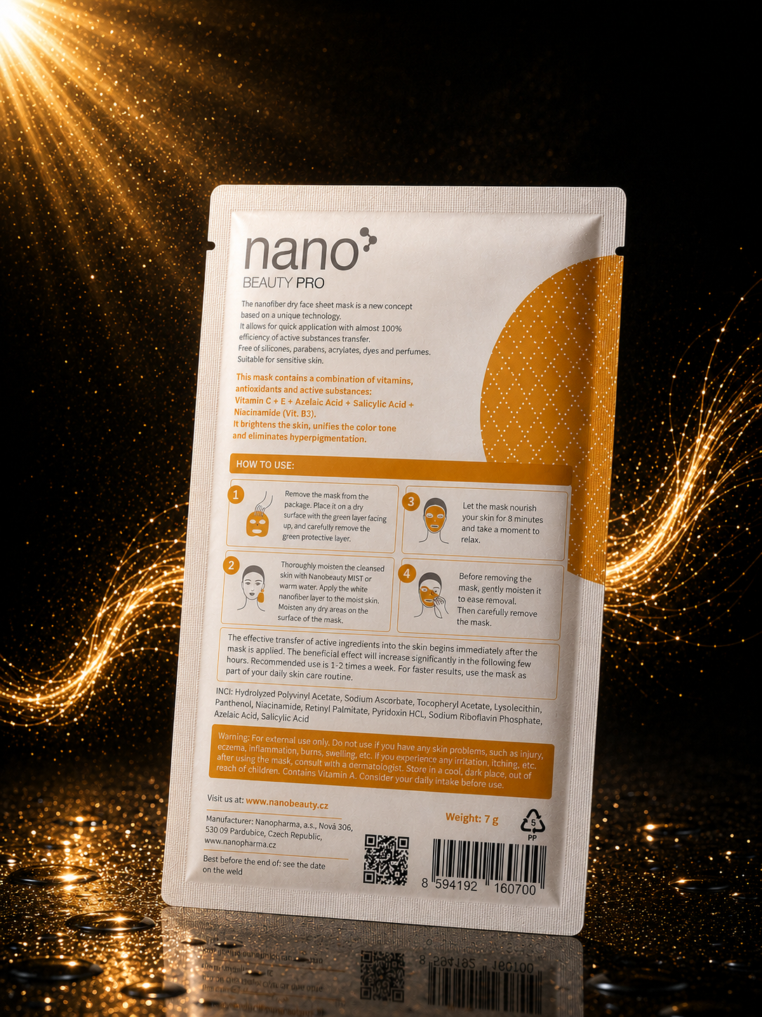 Nano Beauty Pro: Brightening Nanofiber Face Mask
