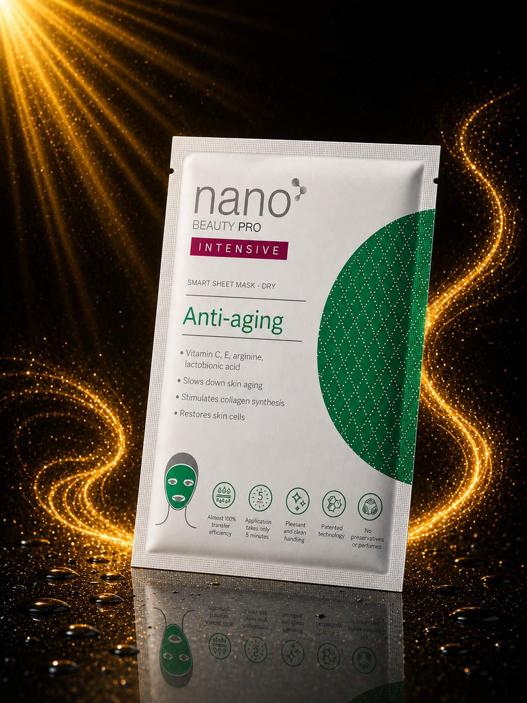 Nano Beauty Pro: Nanofiber Face Mask with Intensive Anti-Aging Effect