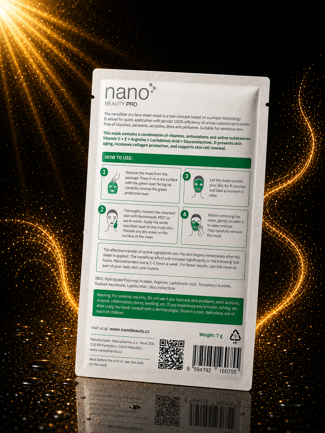 Nano Beauty Pro: Nanofiber Face Mask with Anti-Aging Effect