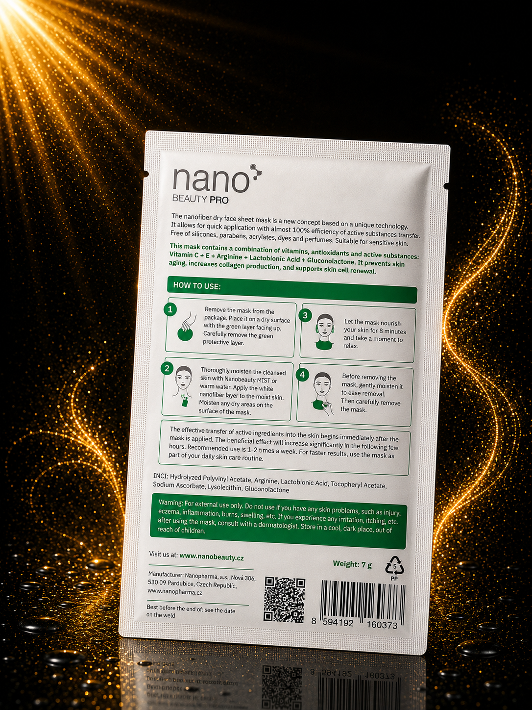 Nano Beauty Pro: Nanofiber Anti-Aging Mask for Décolletage