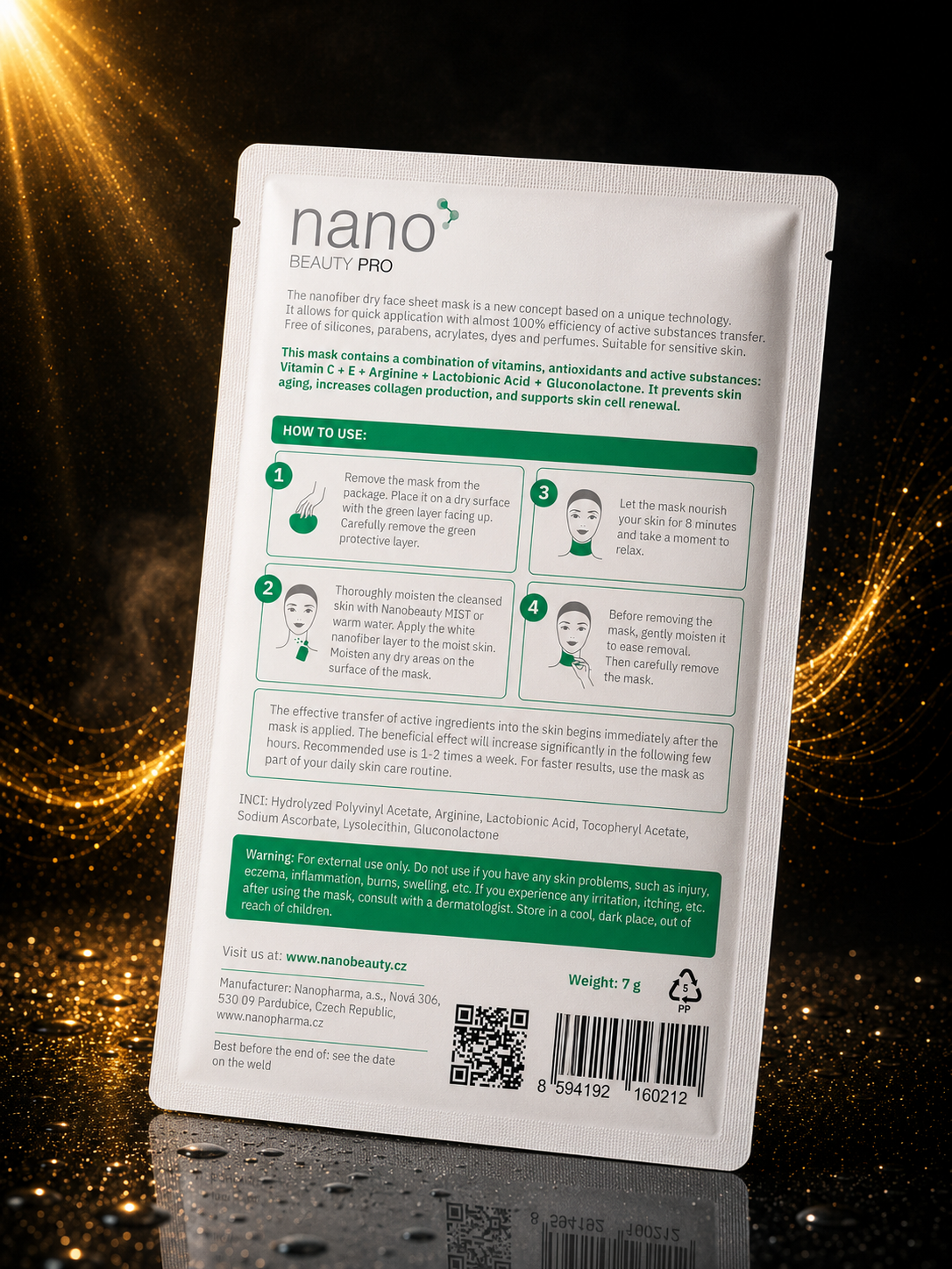 Nano Beauty Pro: Nanofiber Mask with Anti-Aging effect for the neck area